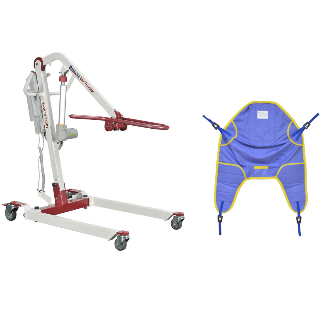 Bestcare PL350CT BestLift Car Transfer Mobile Floor Patient Lift - primehubstore.shop Car Patient Lifts