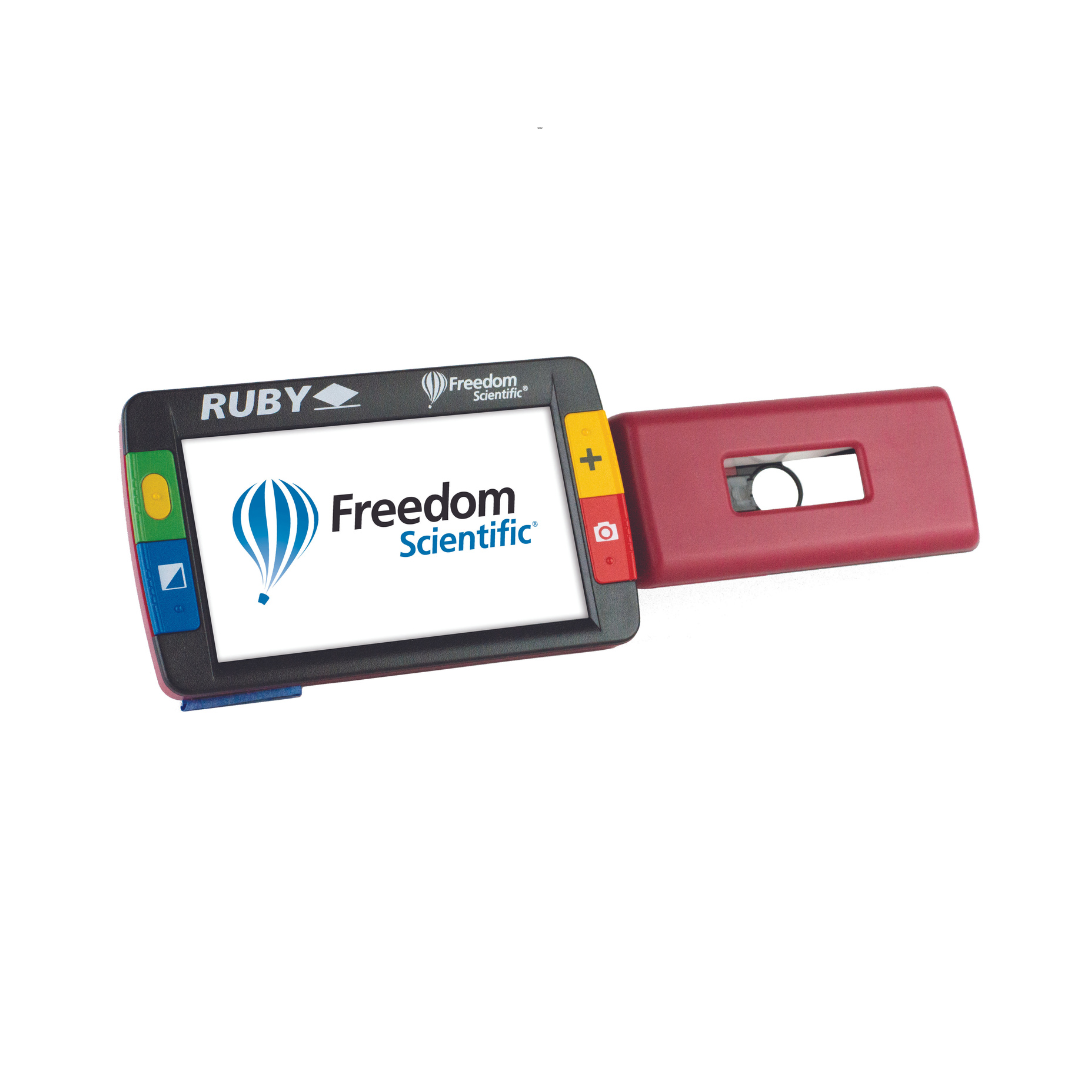 Freedom Scientific Ruby Portable Video Magnifier - 4.3 Inch Screen - 14x Magnification - primehubstore.shop Handheld Video Magnifiers