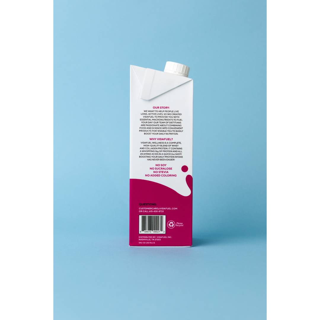 VidaFuel Wellness Protein Drink with Collagen and Whey - 32 oz Carton - primehubstore.shop Protein Supplements