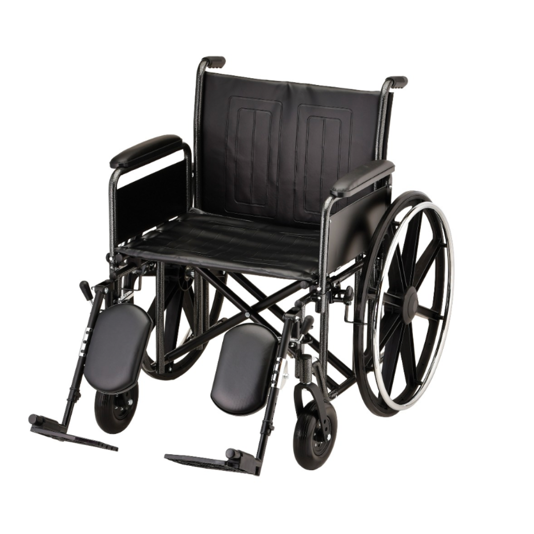 Nova Medical 5241 Steel Standard Bariatric Extra Wide Wheelchairs - 24 In Wide - primehubstore.shop Wheelchairs