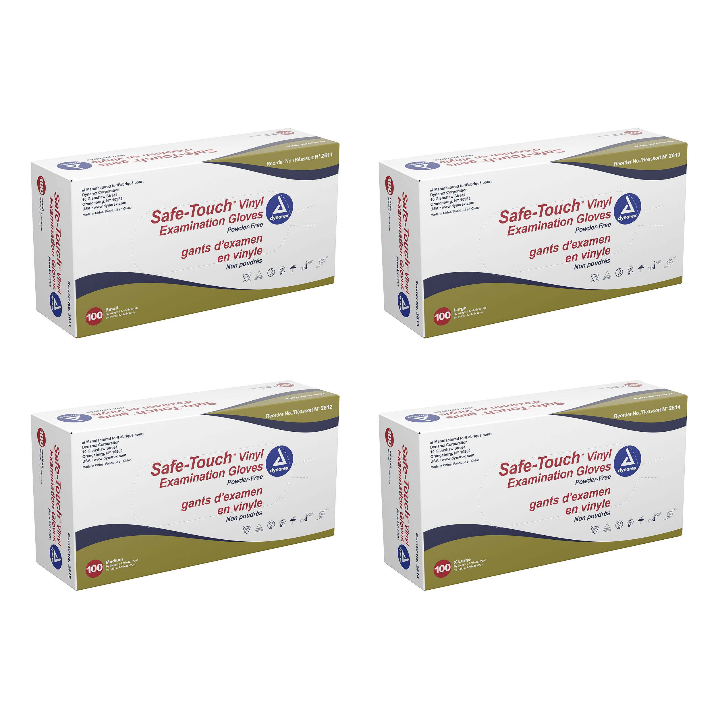 Dynarex Safe-Touch Vinyl Stretch Exam Gloves - Powder Free - Clear - primehubstore.shop Exam Gloves