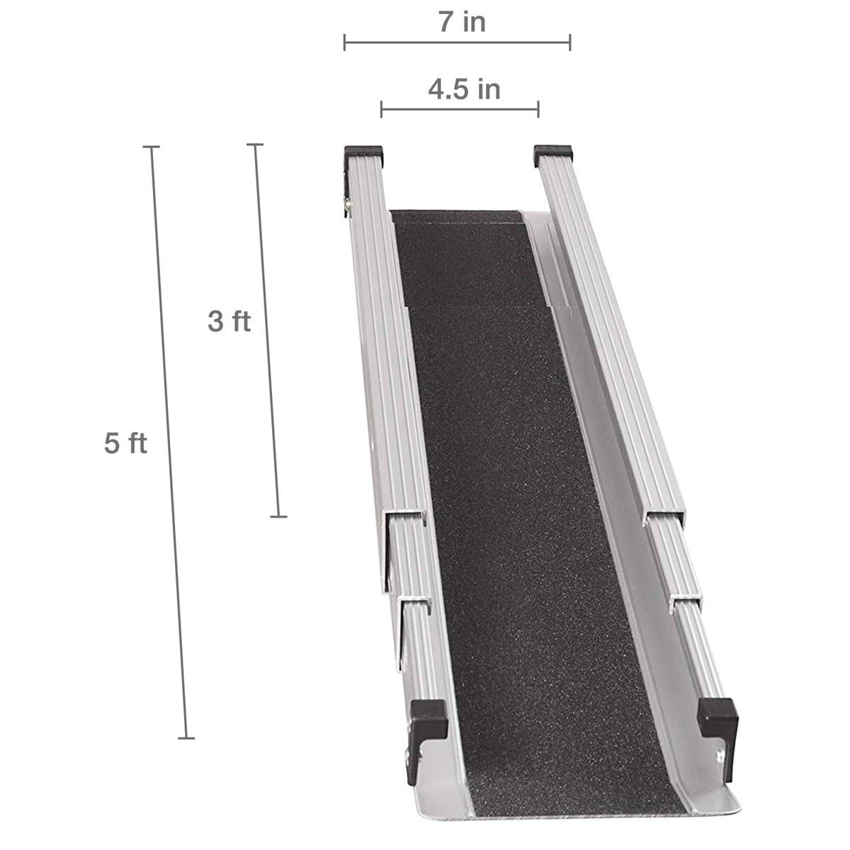 DMI® Retractable Lightweight Portable Wheelchair Ramps - Telescoping with Bag - primehubstore.shop Mobility Ramps