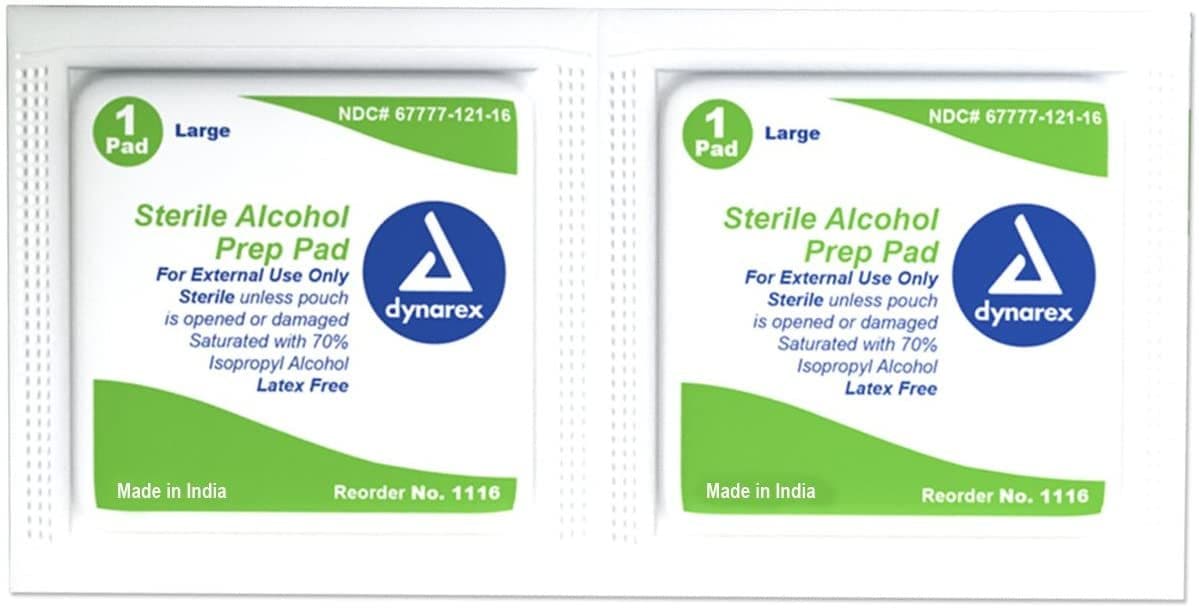 Dynarex Sealed Alcohol Sterile Prep Pads - Large - primehubstore.shop Alcohol Wipes