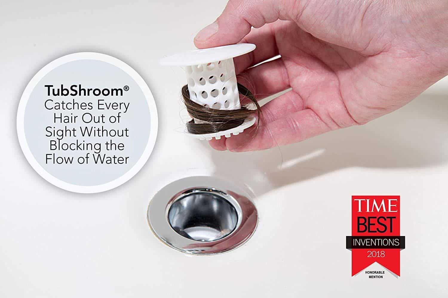 TubShroom - The Revolutionary Tub Drain Protector All-In-One Hair Catcher/Strainer/Snare - primehubstore.shop Bathroom Accessories