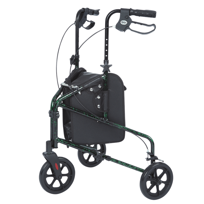 Lifestyle Mobility Aids Rally Lite - Aluminum 3 Wheel Folding Walkers with Tote - primehubstore.shop Rollators
