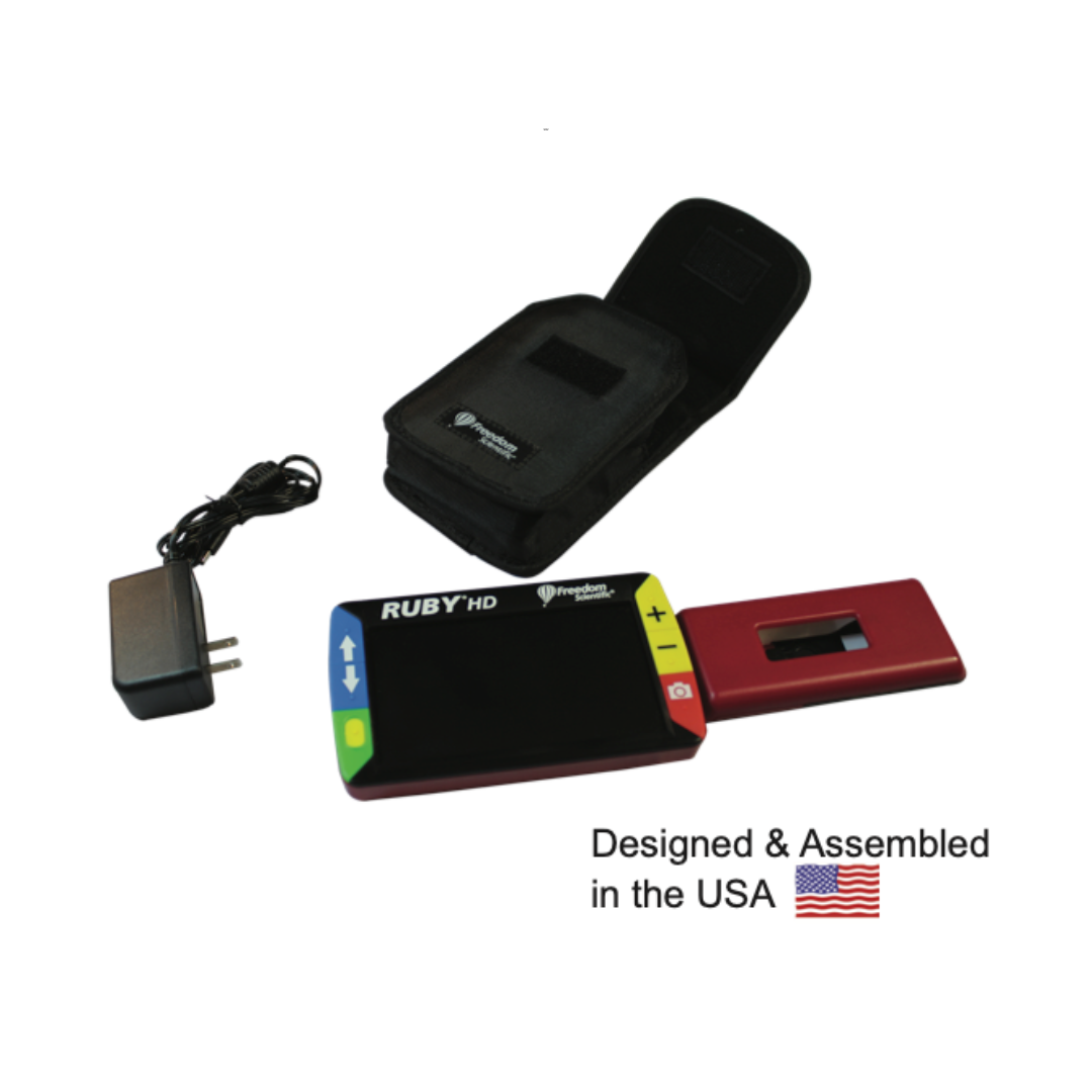 Freedom Scientific Ruby HD Portable Low Vision Video Magnifier - primehubstore.shop Handheld Video Magnifiers