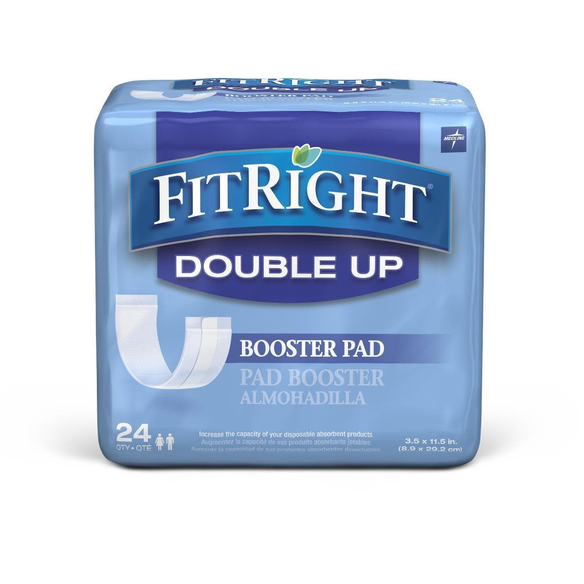 FitRight Double Up Thin Incontinence Booster Pads - Case of 192 Pads - primehubstore.shop Bosster Pads
