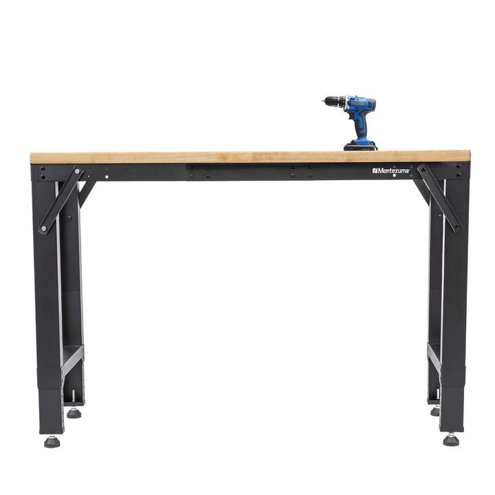 Montezuma Adjustable Steel Frame Work Bench - 4, 5 or 6 Foot Adjustments - primehubstore.shop workbench
