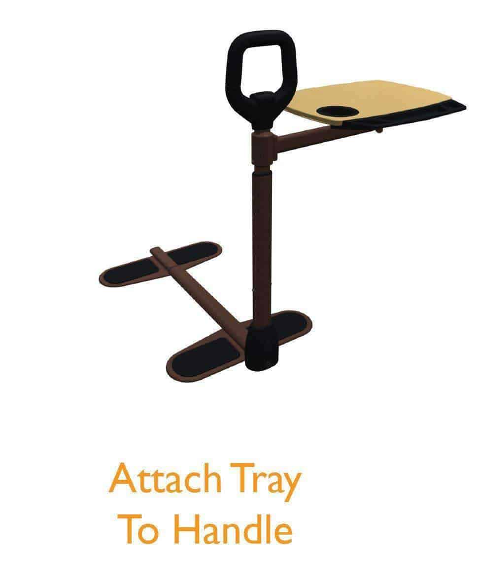 Stander Tray Table - Ergonomic Bamboo Swivel TV Laptop Tray - Safety Support Mobility Handle - primehubstore.shop Bed Rails
