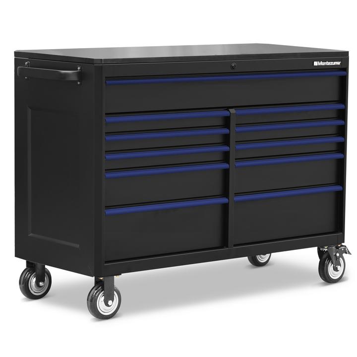 Montezuma 56 X 24 Inch Tool Box & Rolling Tool Cabinet With Multiple Power Outlets - primehubstore.shop Tool Cabinets
