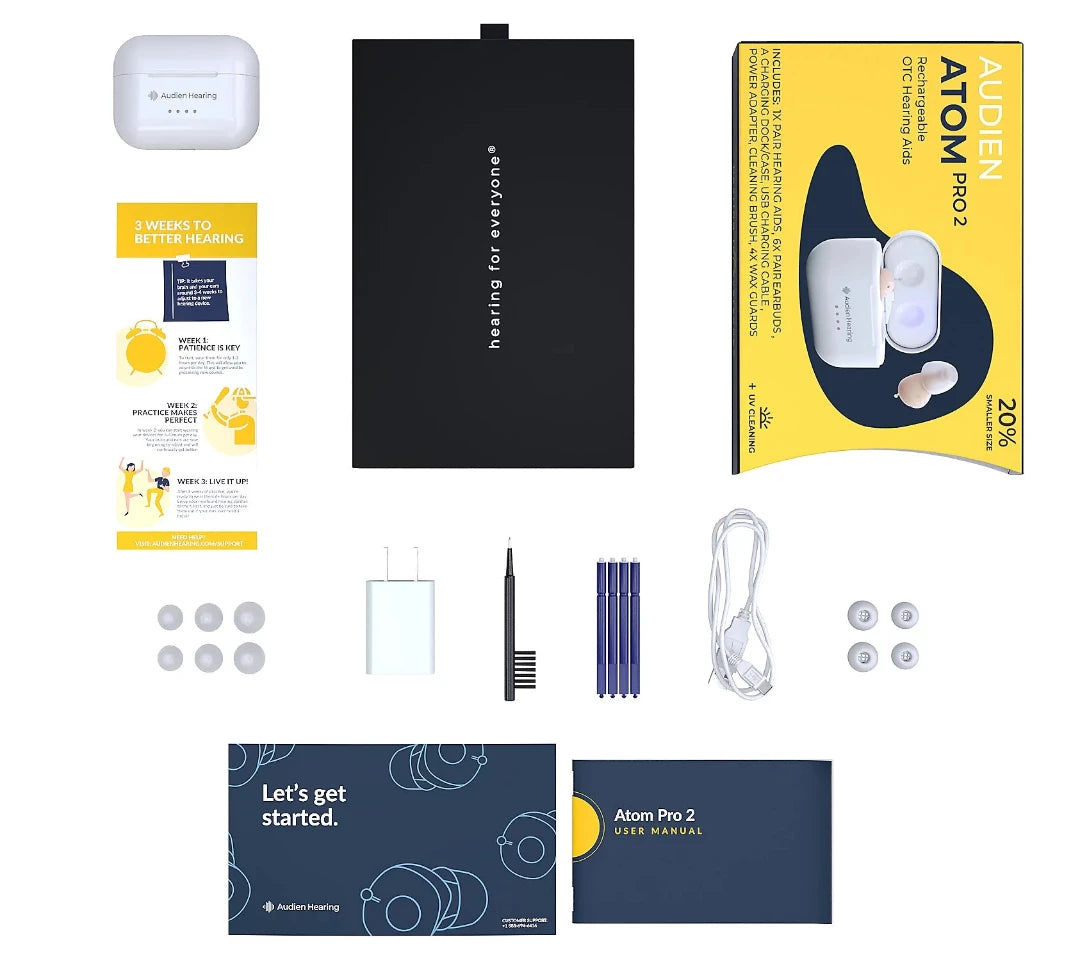 Audien Hearing Atom PRO 2 OTC Hearing Aid - primehubstore.shop Hearing Aids