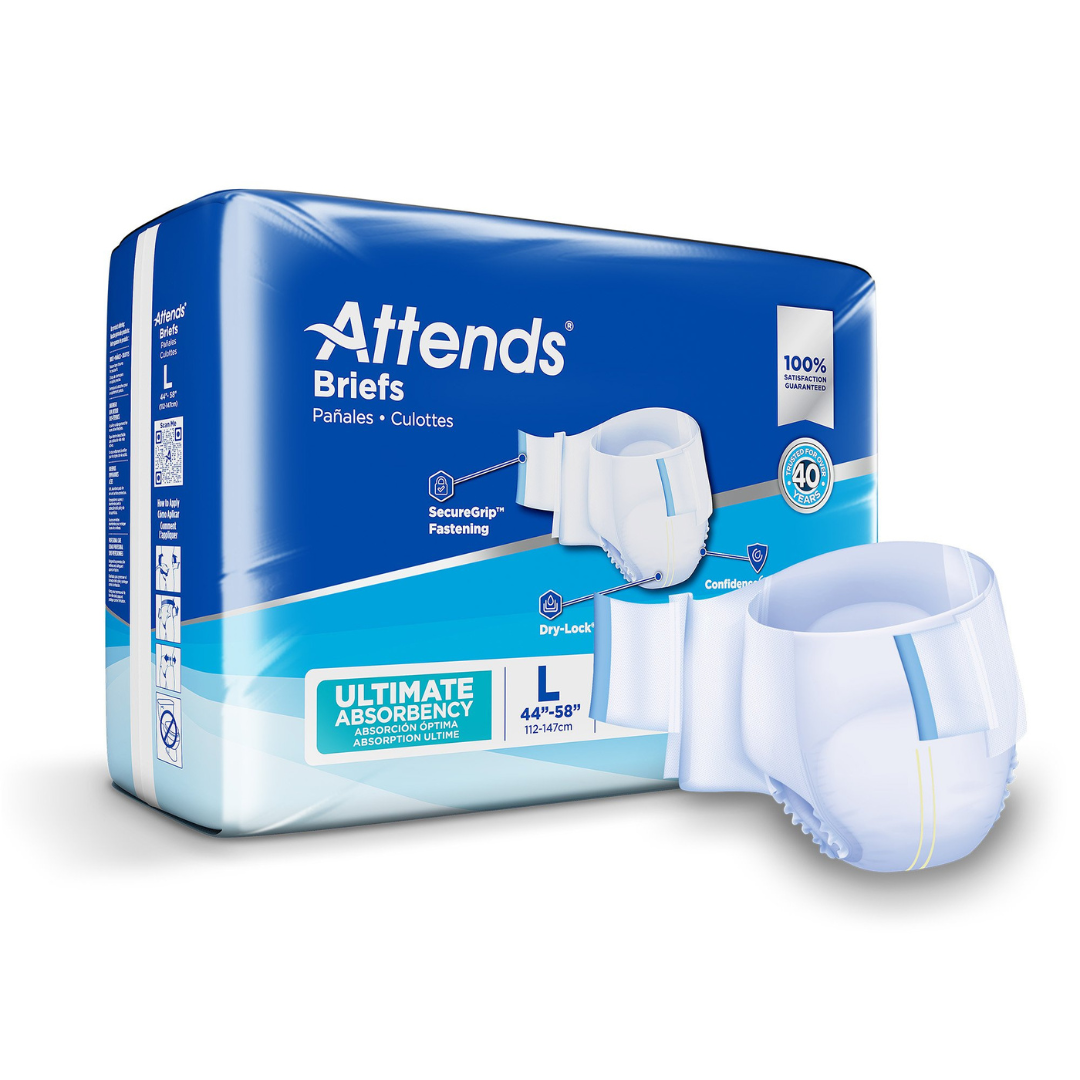 Attends Advanced Unisex Briefs with Advanced Dry-Lock Technology for Adult Incontinence Care-Case - primehubstore.shop briefs