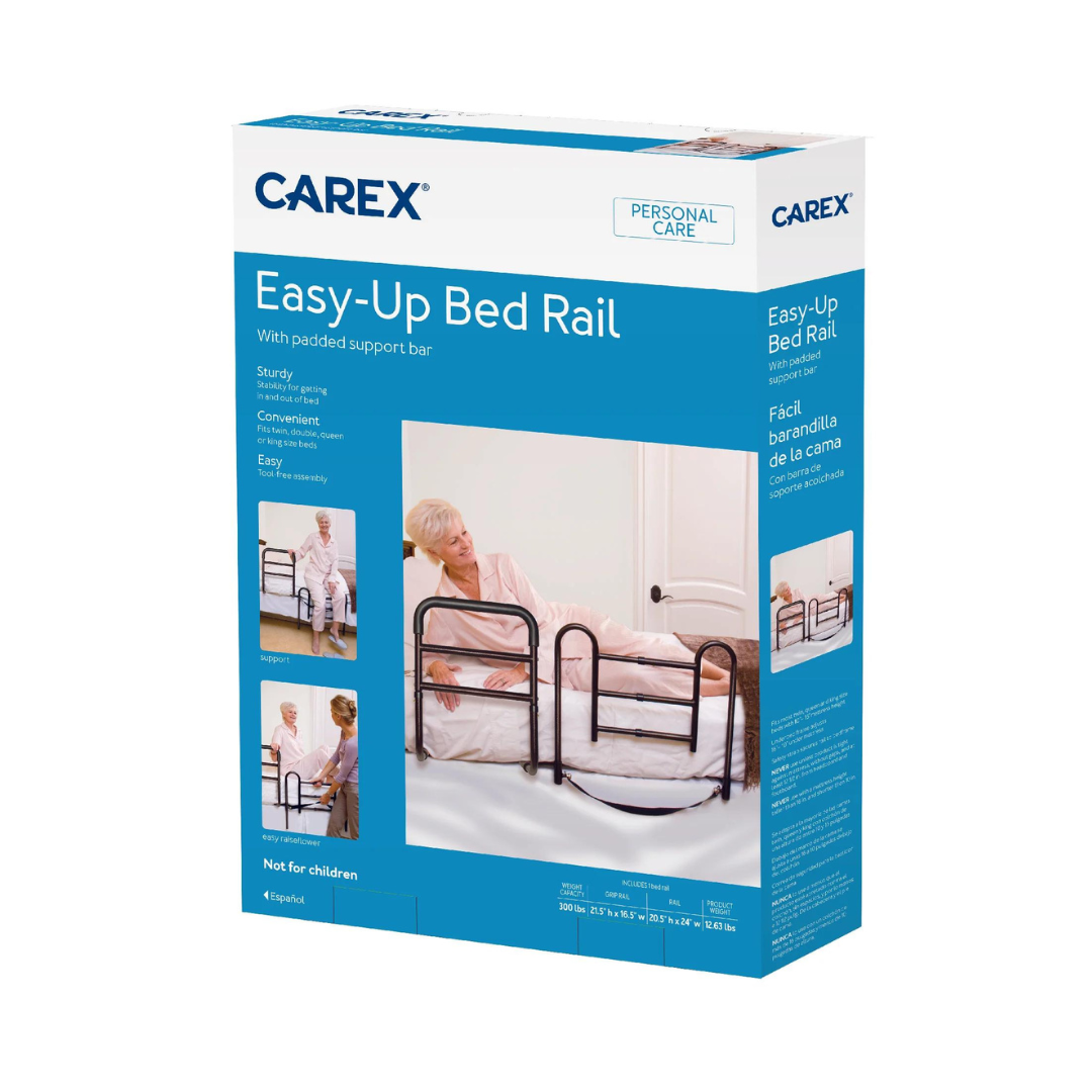 Carex Easy-Up Bed Safety Rails - Combination Fall Prevention Safety Rails - primehubstore.shop Bed Rails