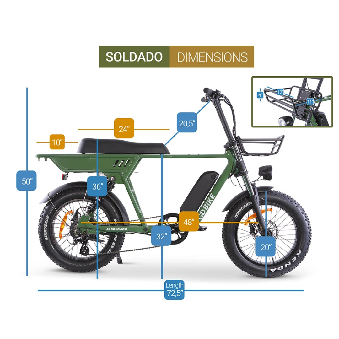 ComfyGo SOLDADO Lightweight 750W Dual-Passenger Electric Bike - primehubstore.shop Electric Bikes