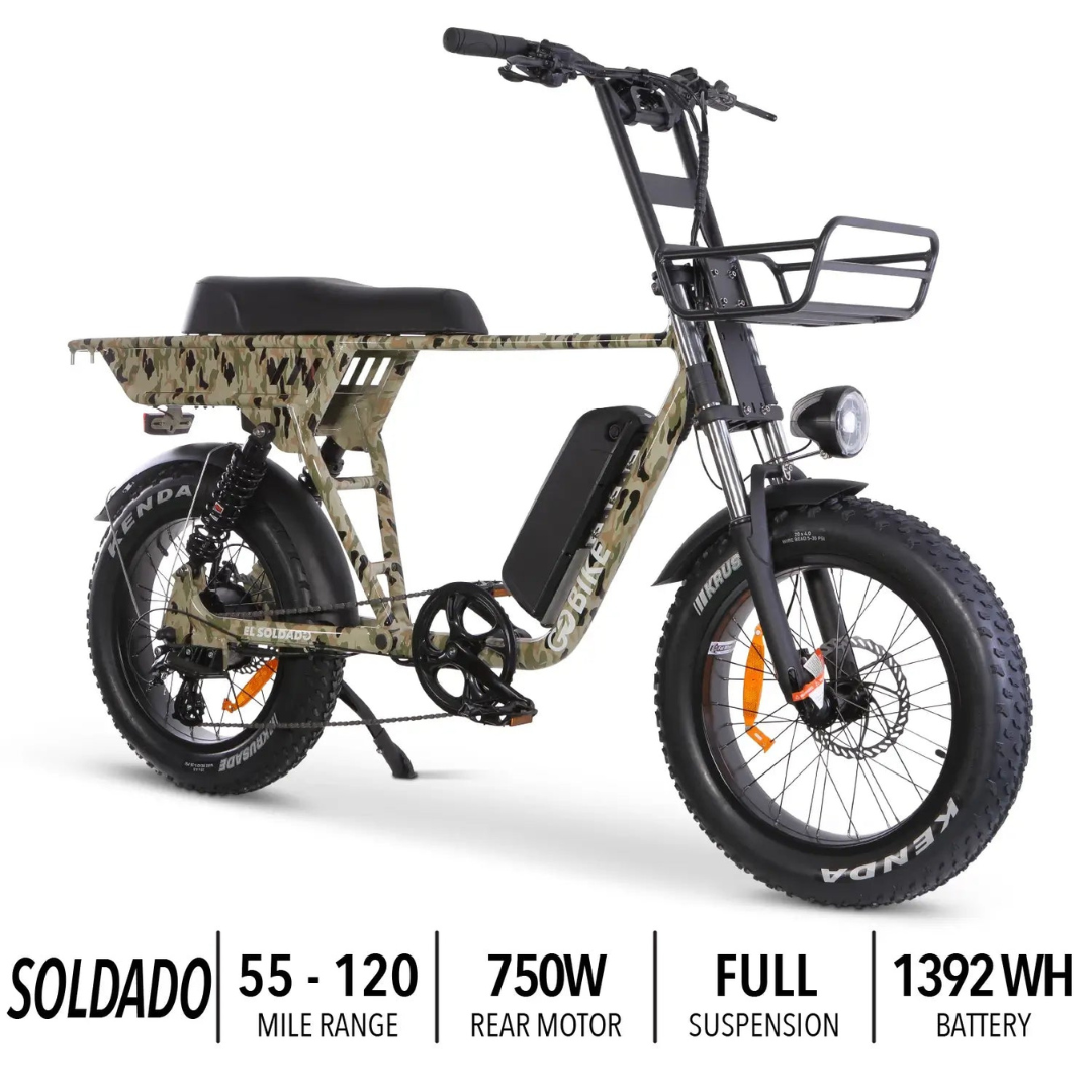 ComfyGo SOLDADO Lightweight 750W Dual-Passenger Electric Bike - primehubstore.shop Electric Bikes