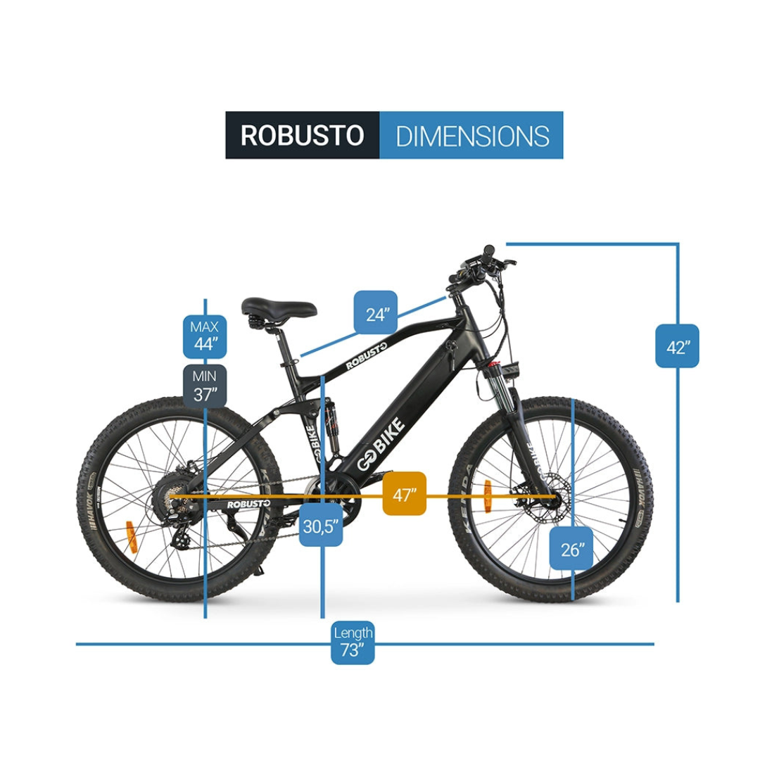 ComfyGo ROBUSTO Electric Mountain Bike with Front and Rear Suspension - primehubstore.shop Electric Bikes