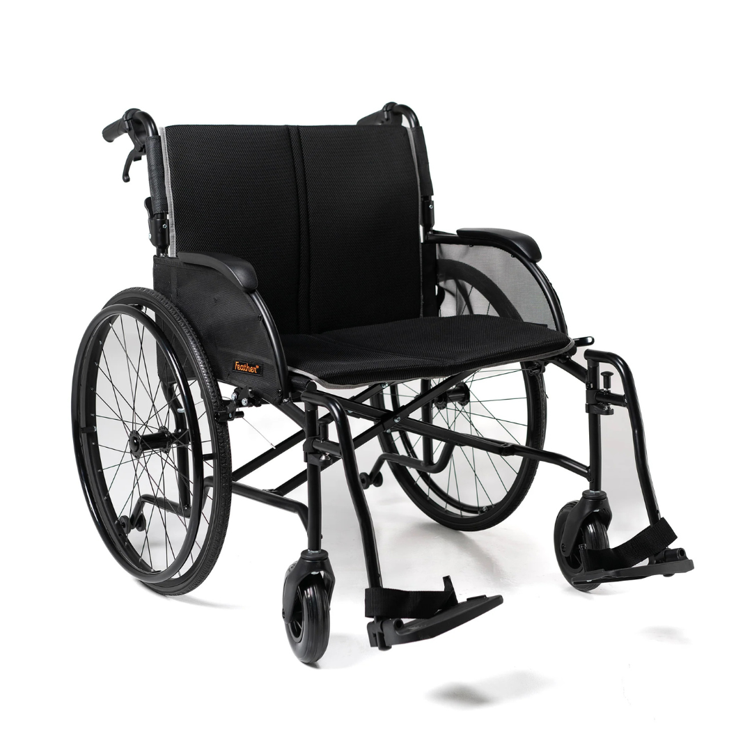 Feather Chair XL Ultralight FC-86317 Folding Portable Wheelchair - 15 lb Frame - primehubstore.shop Wheelchairs