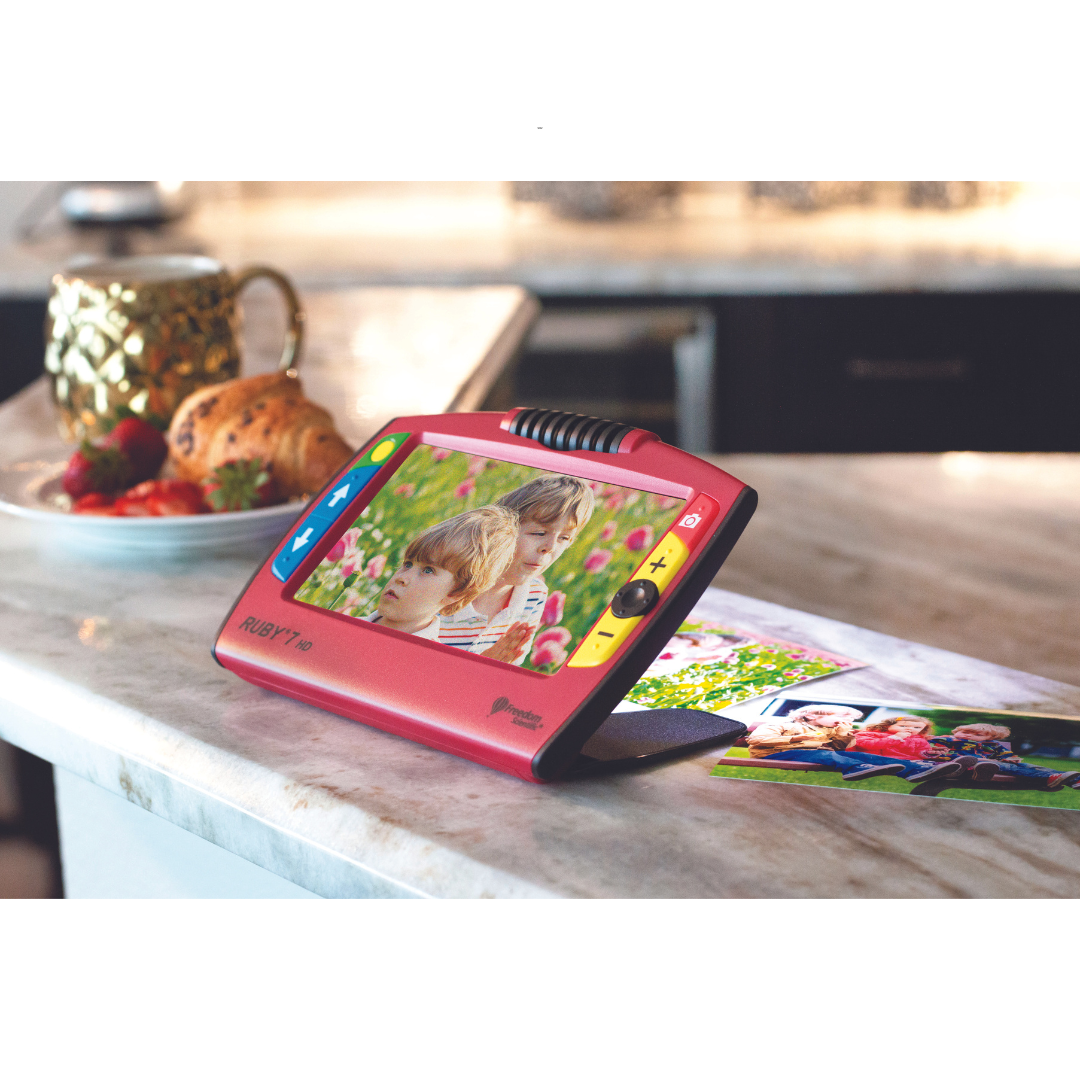 Freedom Scientific Ruby 7 HD Low Vision Video Magnifier with PivotCam - primehubstore.shop Handheld Video Magnifiers
