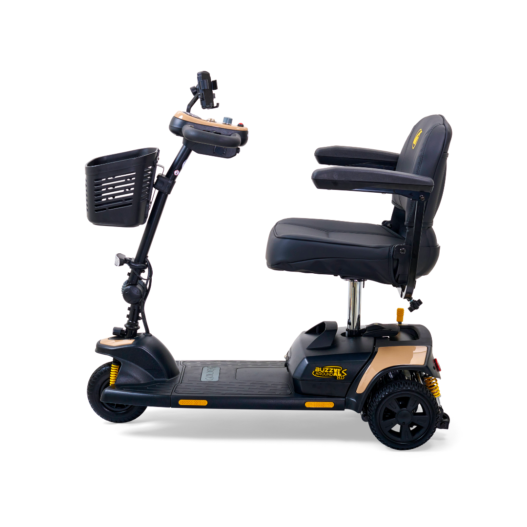 Golden Tech GB121B Buzzaround XLS-HD 3-Wheel Portable Scooter with Suspension - primehubstore.shop Mobility Scooters