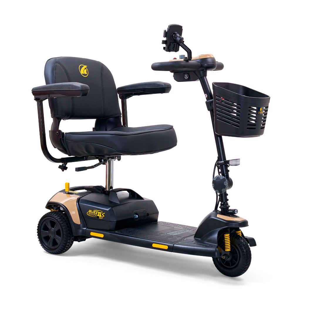 Golden Tech GB121B Buzzaround XLS-HD 3-Wheel Portable Scooter with Suspension - primehubstore.shop Mobility Scooters