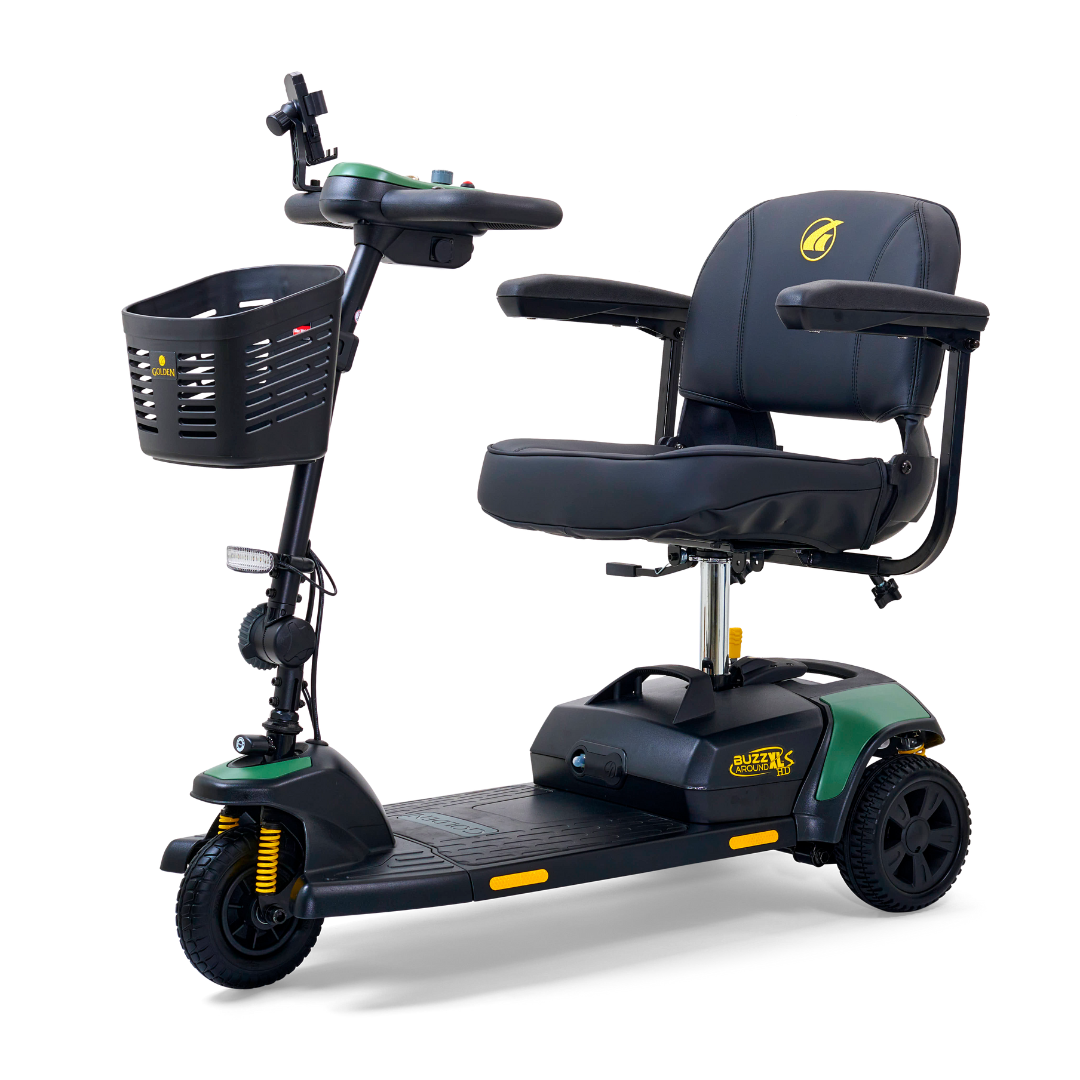 Golden Tech GB121B Buzzaround XLS-HD 3-Wheel Portable Scooter with Suspension - primehubstore.shop Mobility Scooters