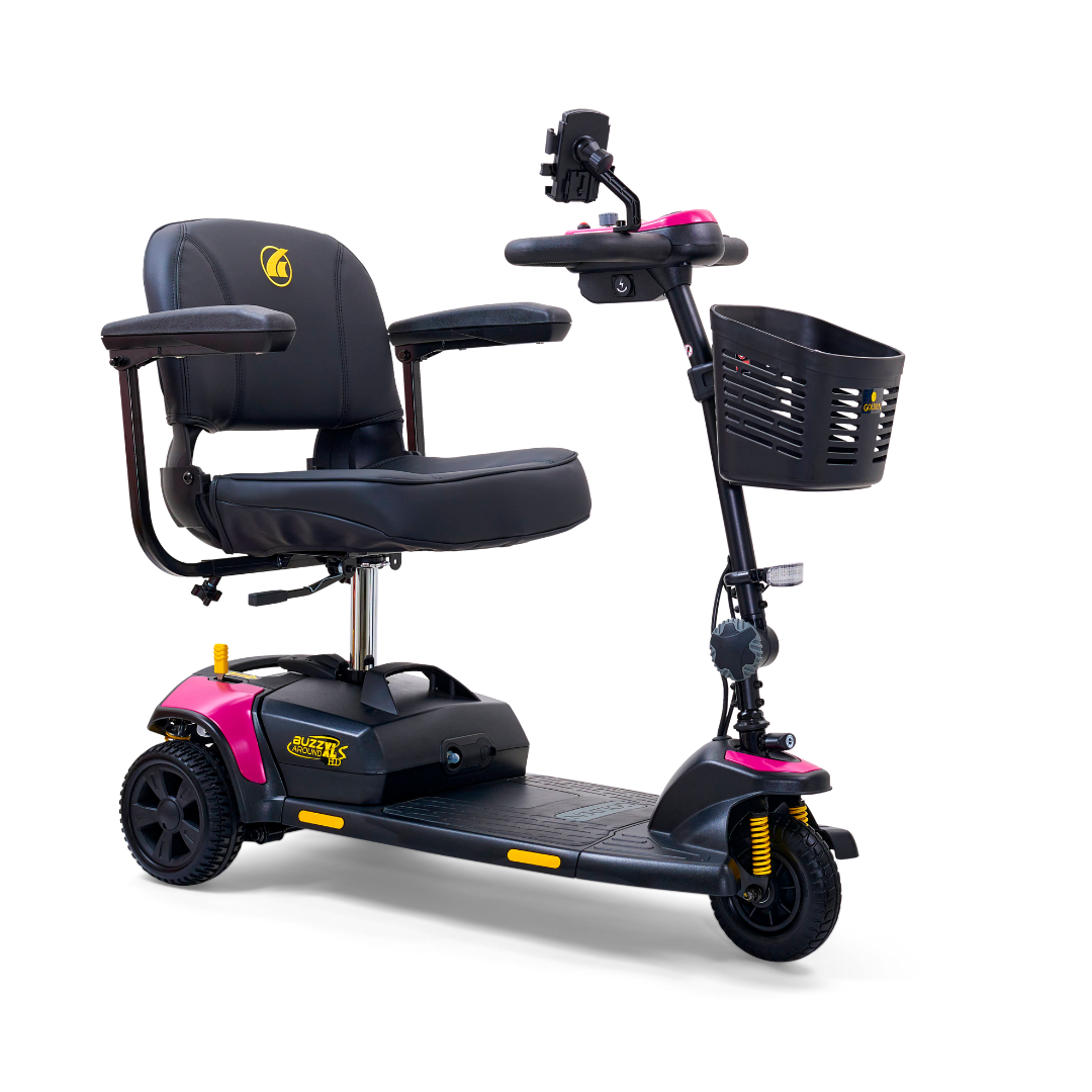 Golden Tech GB121B Buzzaround XLS-HD 3-Wheel Portable Scooter with Suspension - primehubstore.shop Mobility Scooters
