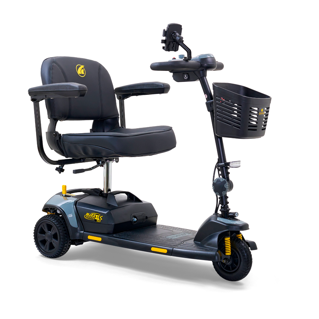 Golden Tech GB121B Buzzaround XLS-HD 3-Wheel Portable Scooter with Suspension - primehubstore.shop Mobility Scooters