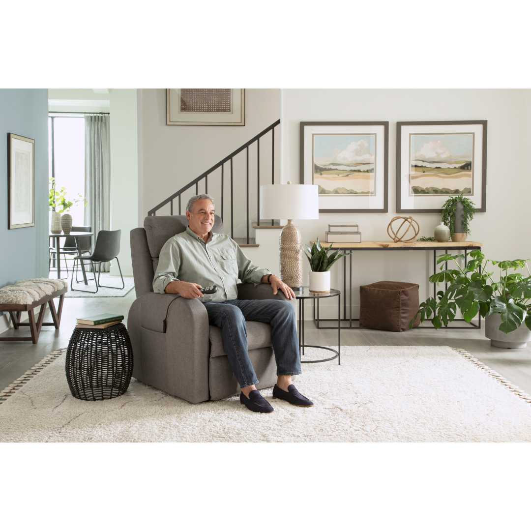 Golden Tech PR763 EZ Sleeper Slim Recliner with Assisted Lift - Brisa Coffee Bean - primehubstore.shop Recliners