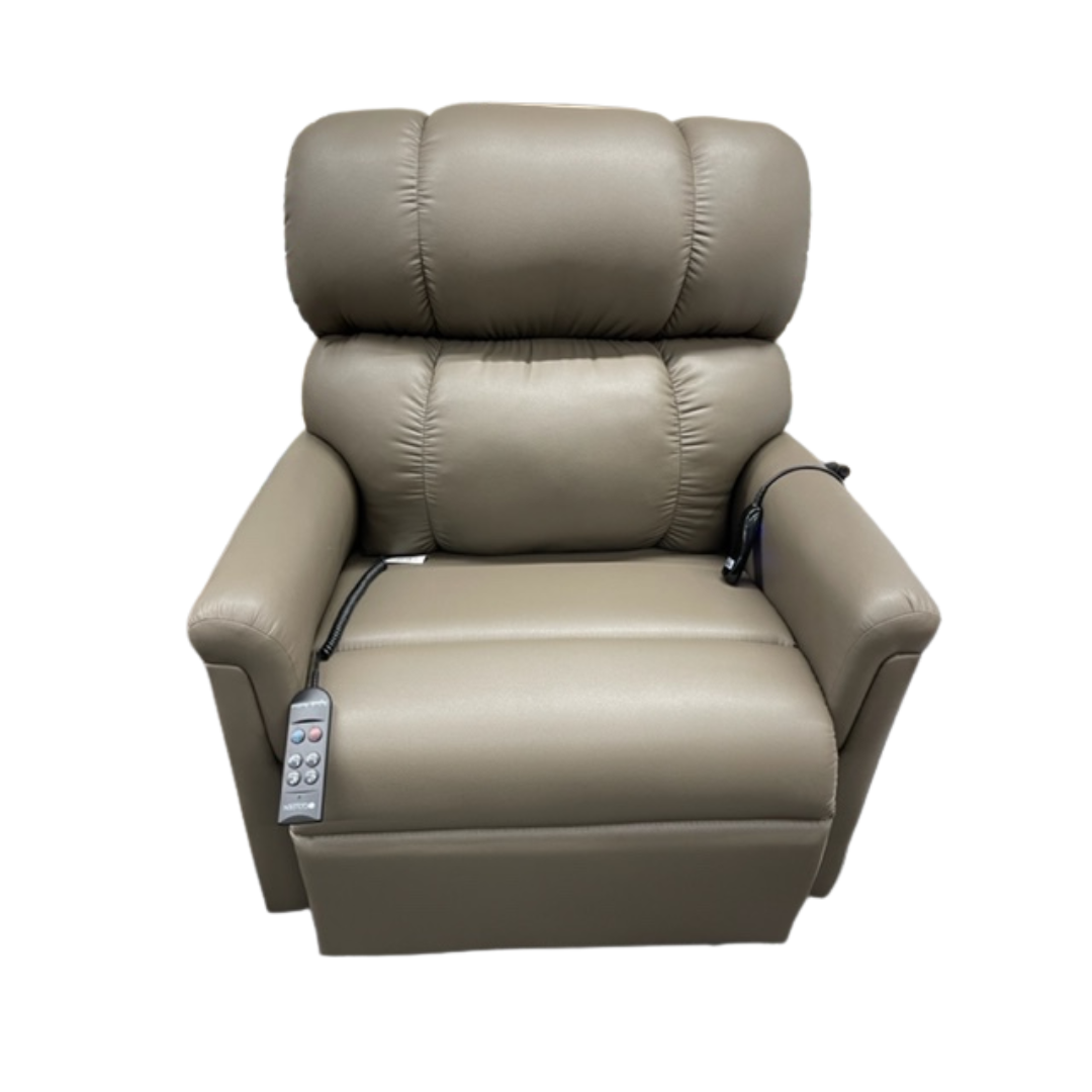 Golden Tech PR531 Comforter Power Lift Recliners - Small & Medium - Iron in seated position front