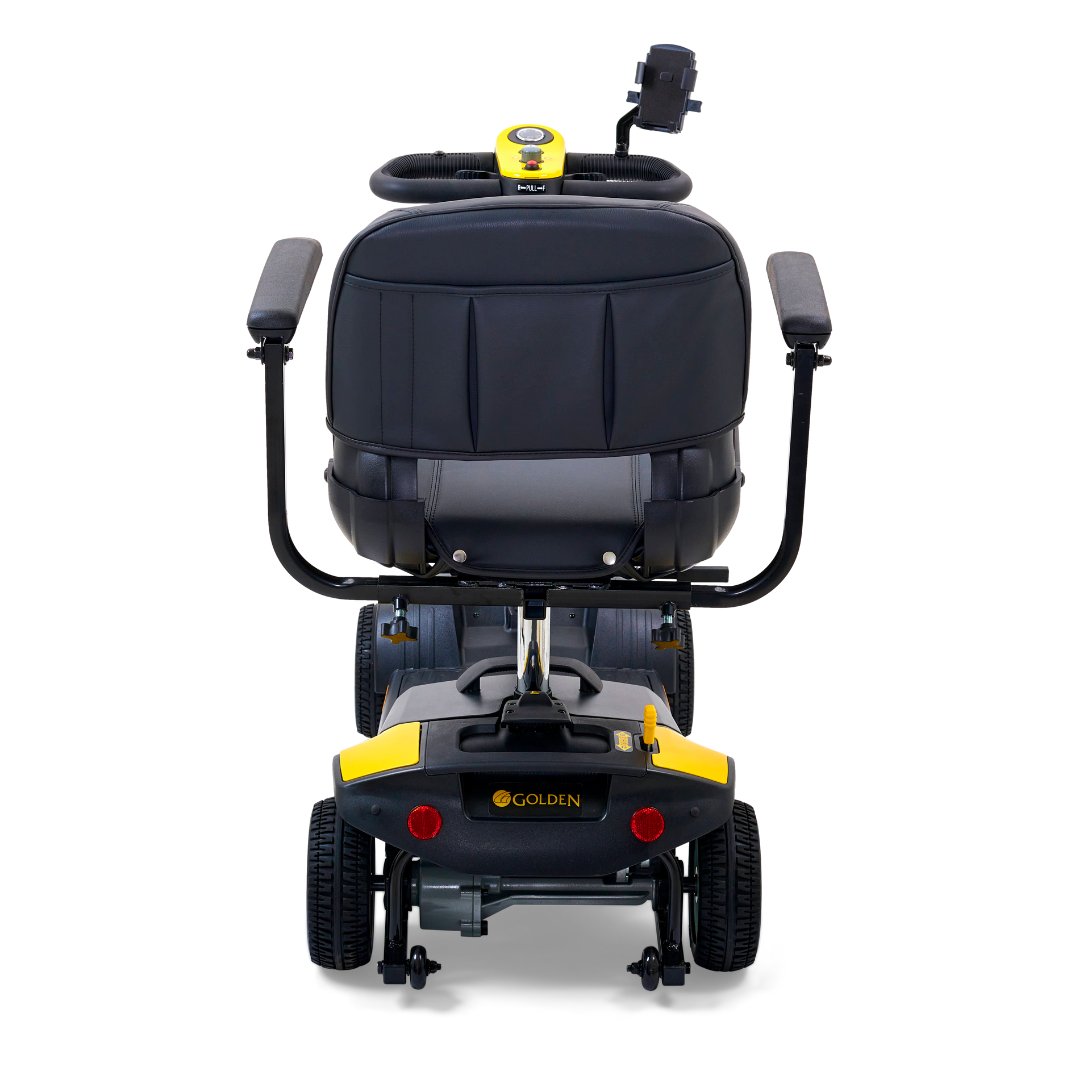 Golden Technologies Buzzaround XL 4-Wheel Long Range Mobility Scooter - Canary Yellow rear