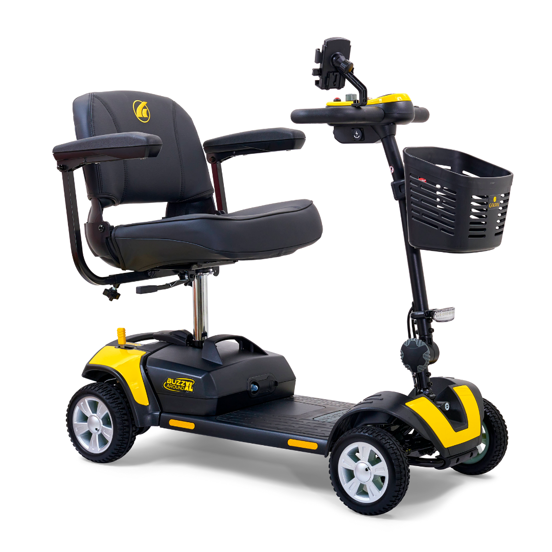 Golden Technologies Buzzaround XL 4-Wheel Long Range Mobility Scooter - Canary Yellow right