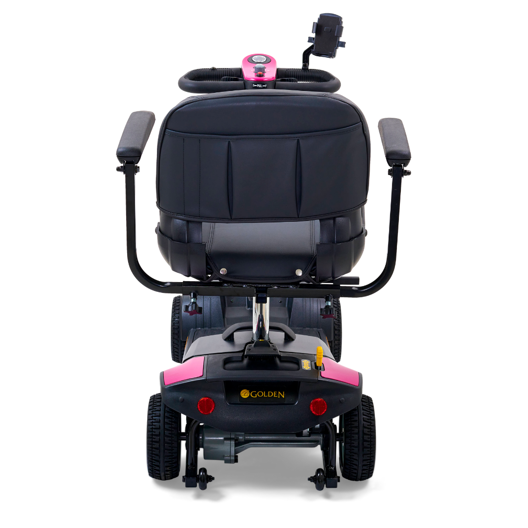 Golden Technologies Buzzaround XL 4-Wheel Long Range Mobility Scooter - Pink Rear
