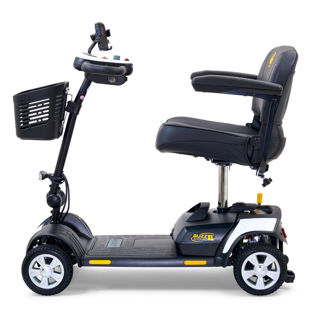 Golden Technologies Buzzaround XL 4-Wheel Long Range Mobility Scooter - Scooter White left