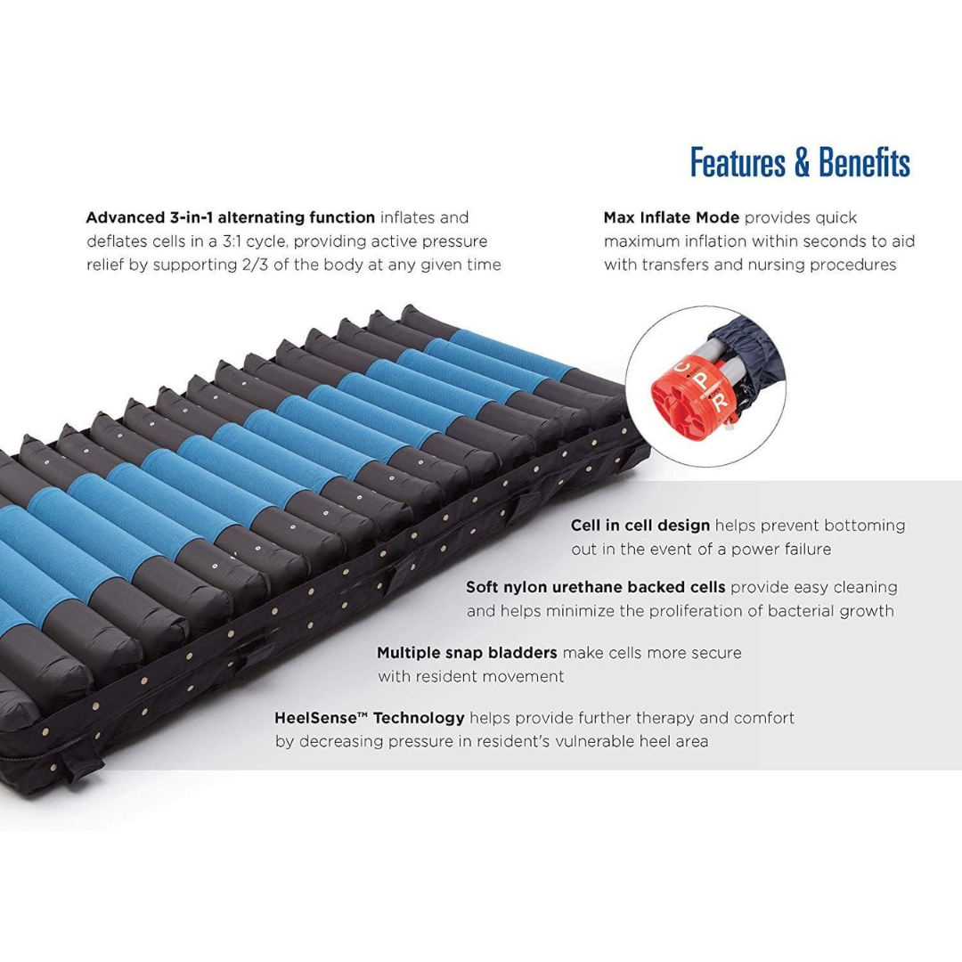 Invacare microAIR Alternating Pressure Low Air Loss Mattress System - primehubstore.shop Support Surfaces