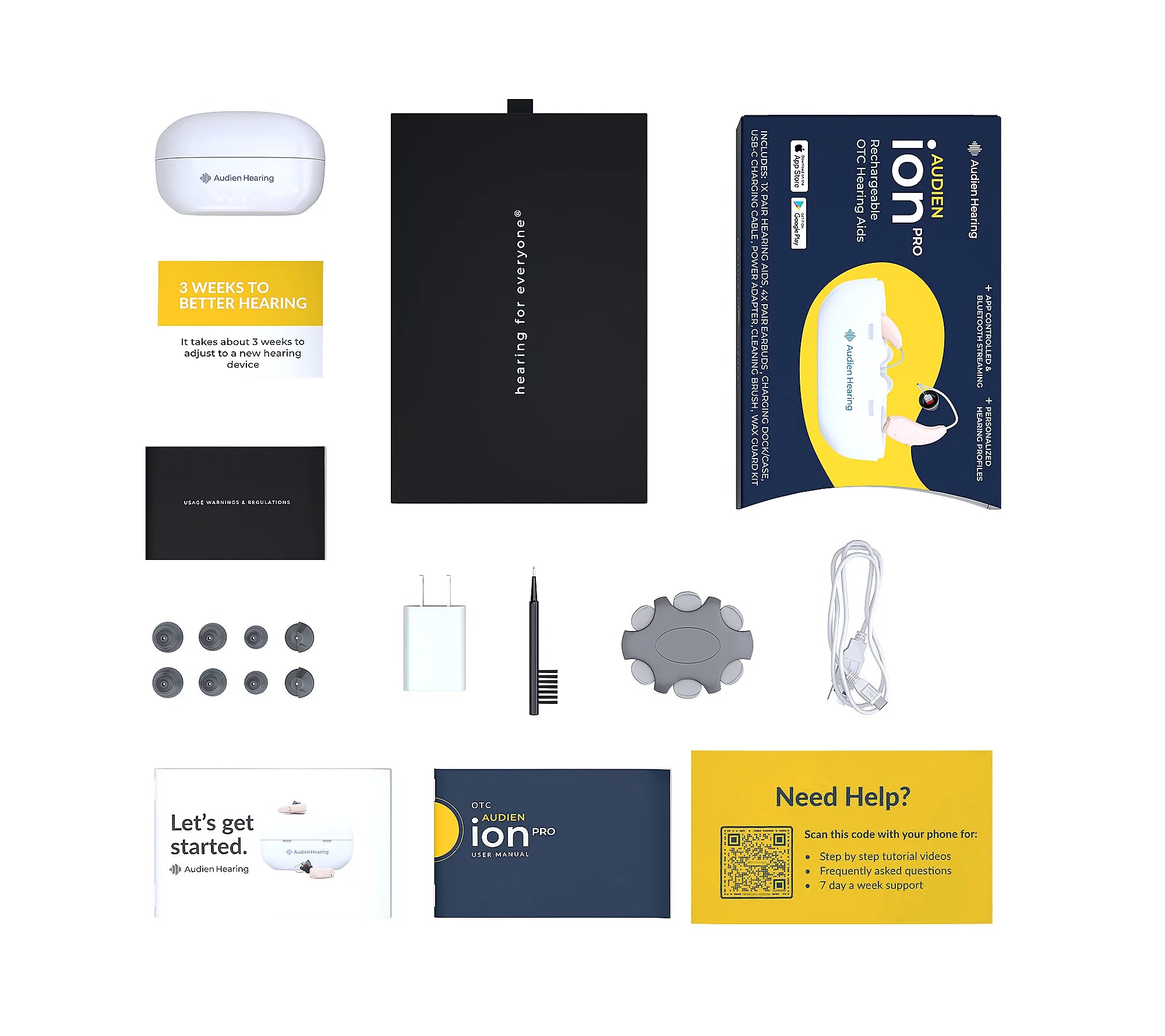 Audien Hearing Ion PRO OTC Hearing Aid with App and Phone Answering - primehubstore.shop Hearing Aids