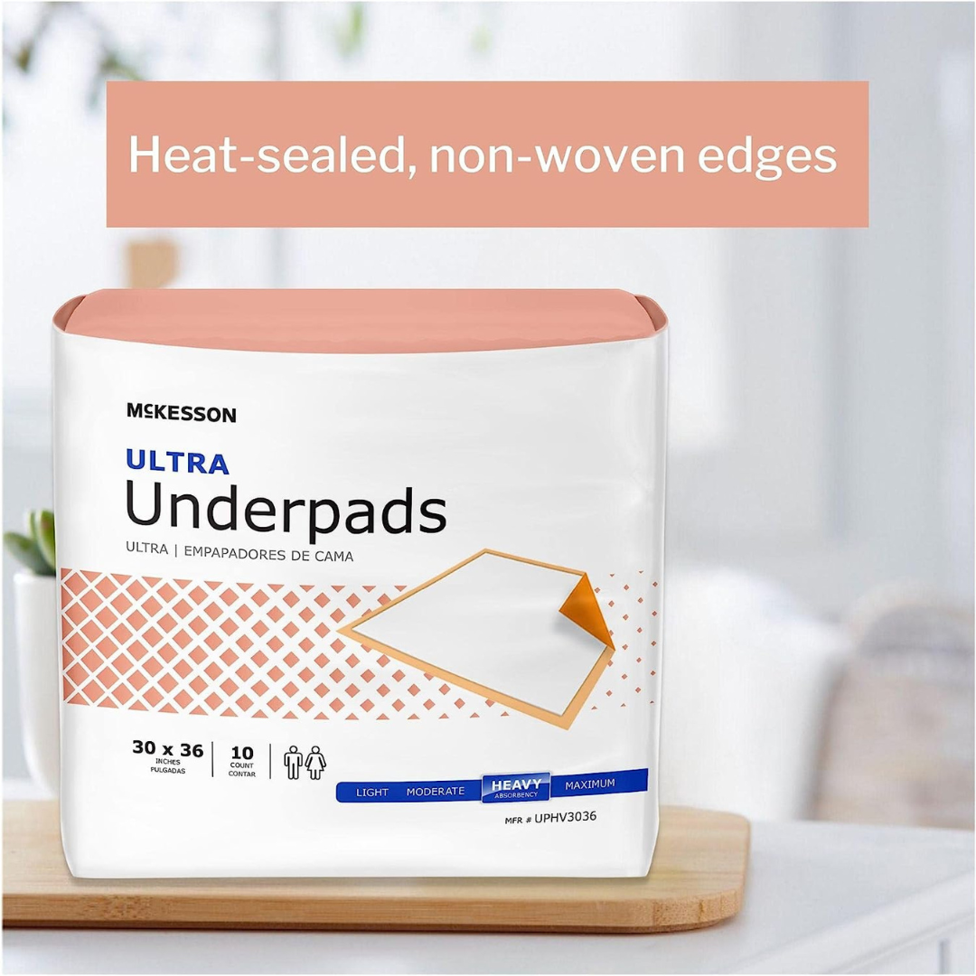 McKesson StayDry Ultra Underpads - Disposable Heavy Absorbency - primehubstore.shop Underpads