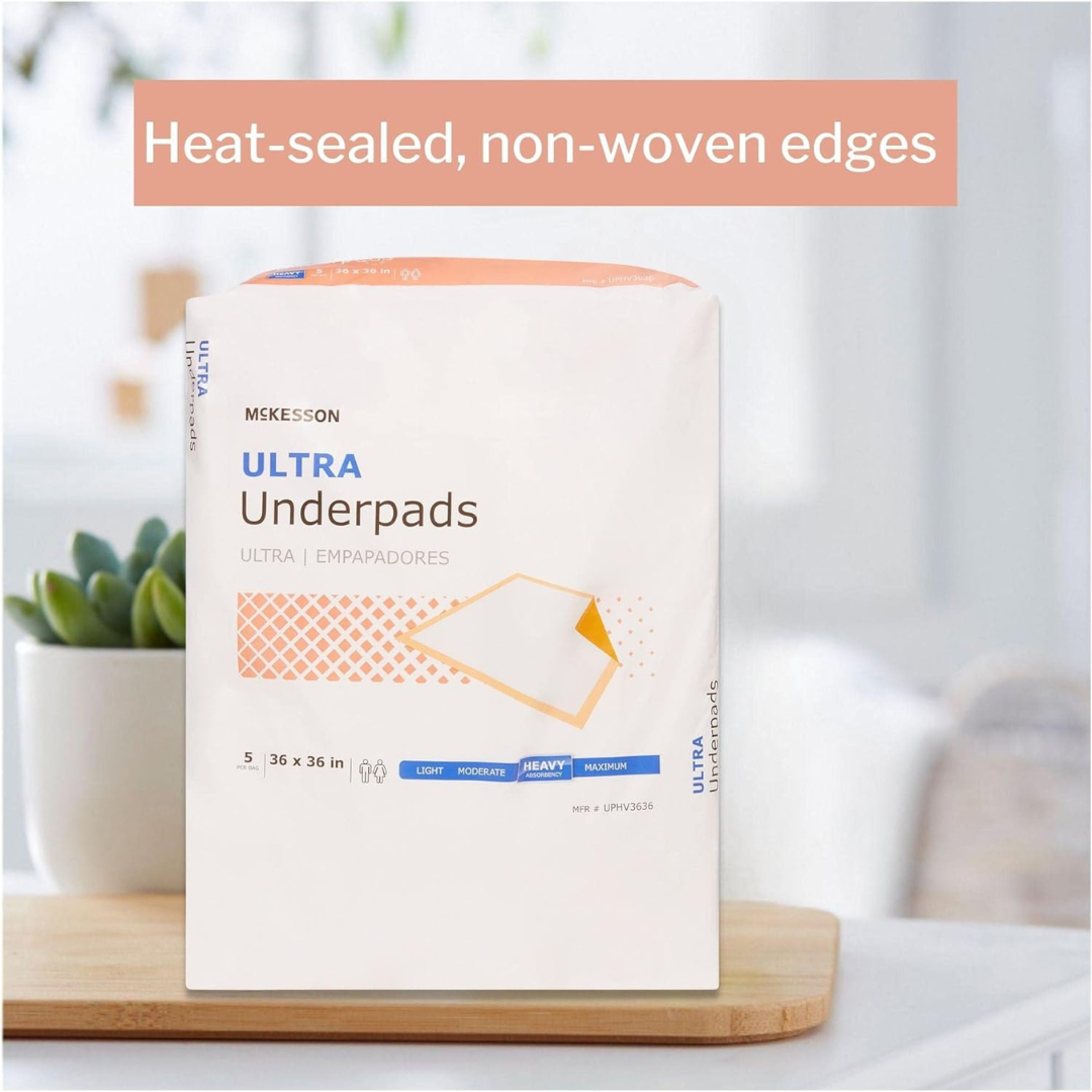 McKesson StayDry Ultra Underpads - Disposable Heavy Absorbency - primehubstore.shop Underpads