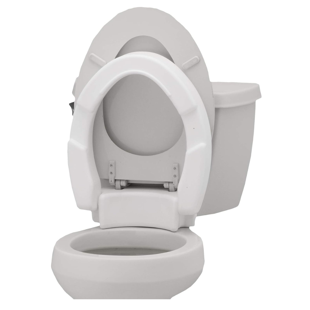 Nova Medical Elongated Hinged Toilet Seat Riser - Adds 3.75 Inches - primehubstore.shop Toilet Seat Risers