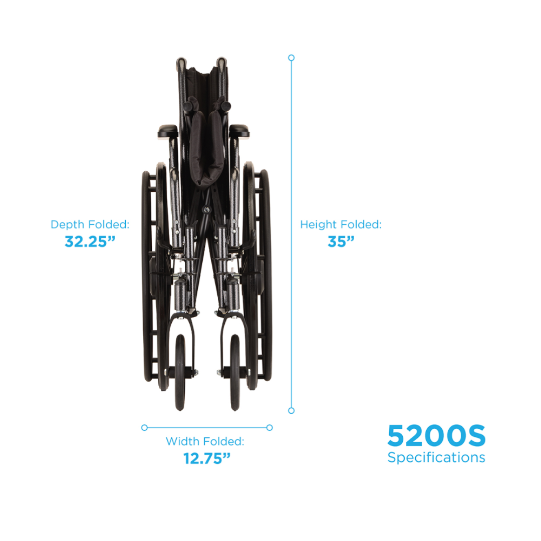 Nova Medical Steel Wheelchair w/ Detachable Desk Arms - primehubstore.shop Wheelchairs
