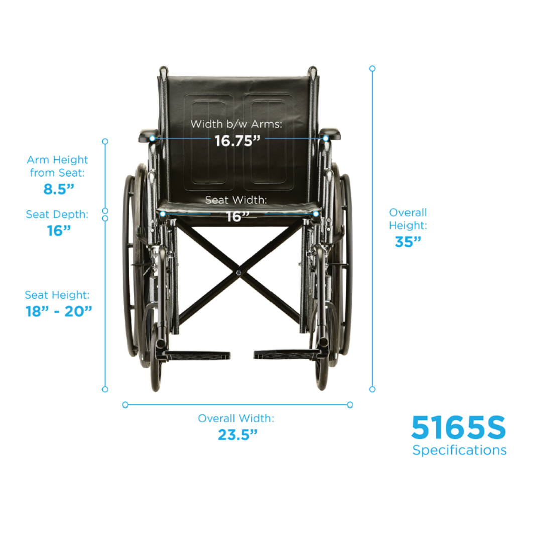 Nova Medical Steel Wheelchair w/ Detachable Desk Arms - primehubstore.shop Wheelchairs