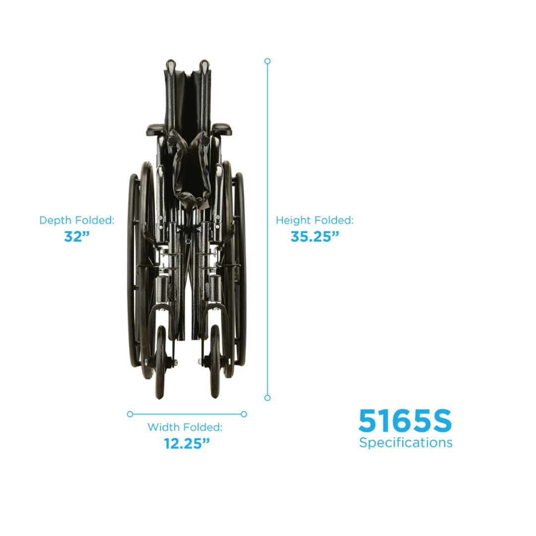Nova Medical Steel Wheelchair w/ Detachable Desk Arms - primehubstore.shop Wheelchairs