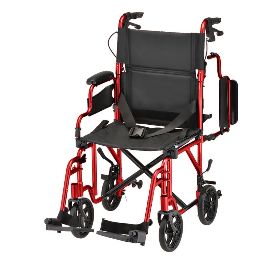 Nova Medical 350 Aluminum Lightweight Transport Chair with Flip-Up Desk Arms - primehubstore.shop Transport Chairs
