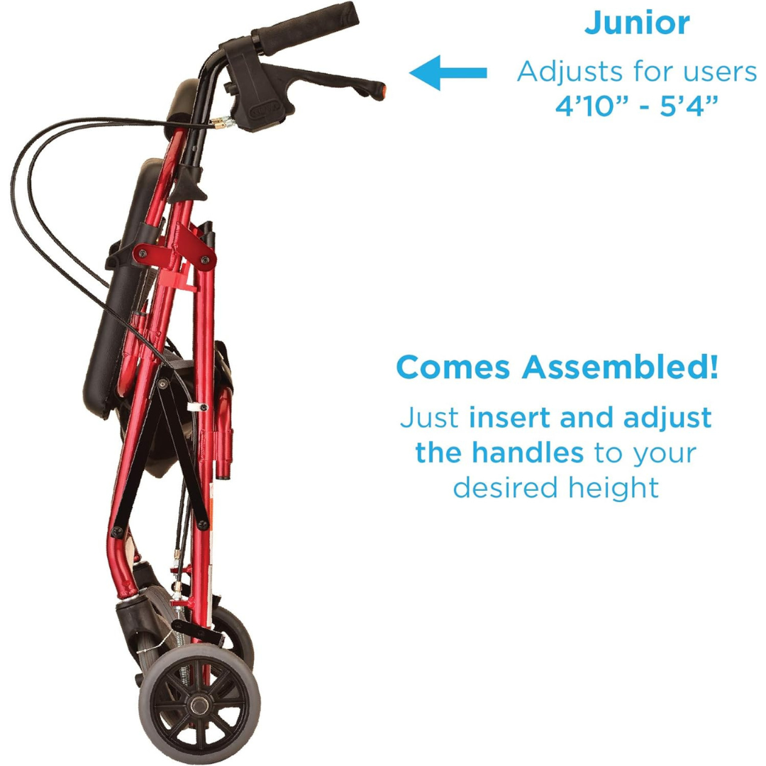 Nova Medical 4209 GetGo Junior Folding Lightweight Rollators with 6" Wheels - primehubstore.shop Rollators