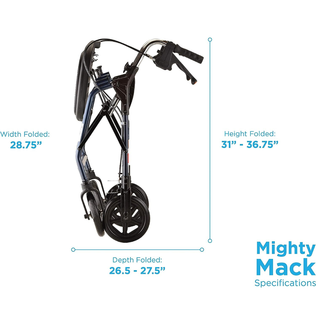 Nova Medical 4216 Mighty Mack Heavy Duty Bariatric Rollators - 500 lb Weight Capacity - primehubstore.shop Rollators