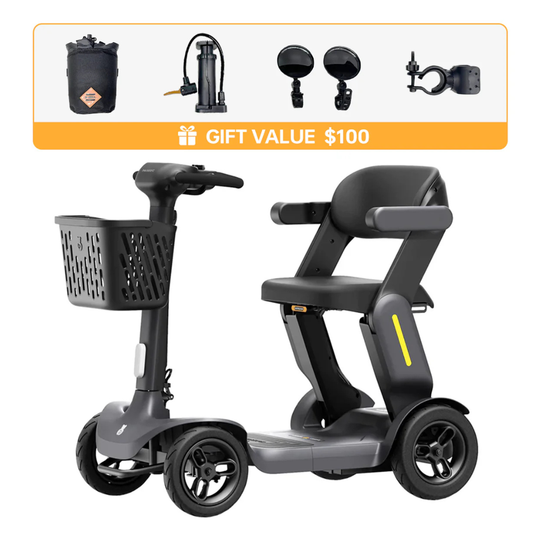 Piaseec S3 Folding Portable Scooter with XL LCD Screen - primehubstore.shop Mobility Scooters