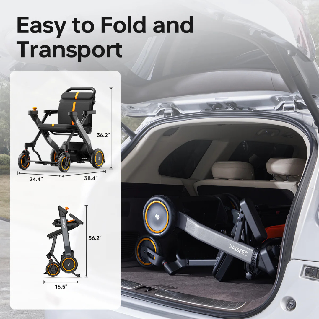 Paiseec W1 2-in-1 Electric Wheelchair - primehubstore.shop Power Chairs