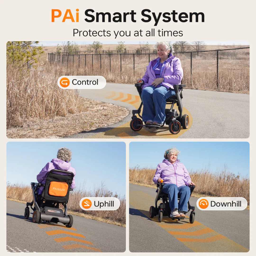 Paiseec W1 2-in-1 Electric Wheelchair - primehubstore.shop Power Chairs