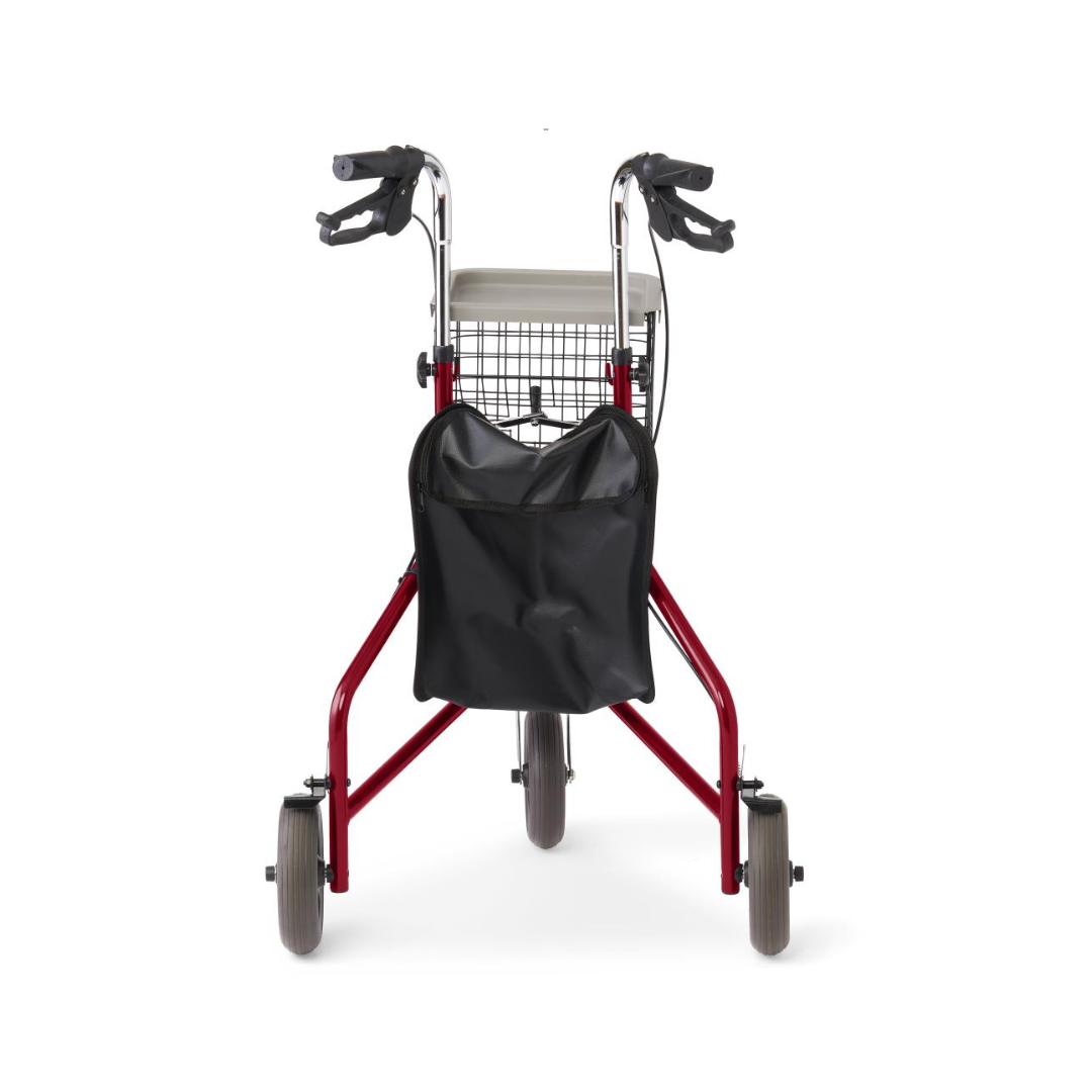 Medline 3-Wheel Steel Rollator Rolling Walker - primehubstore.shop Rollators