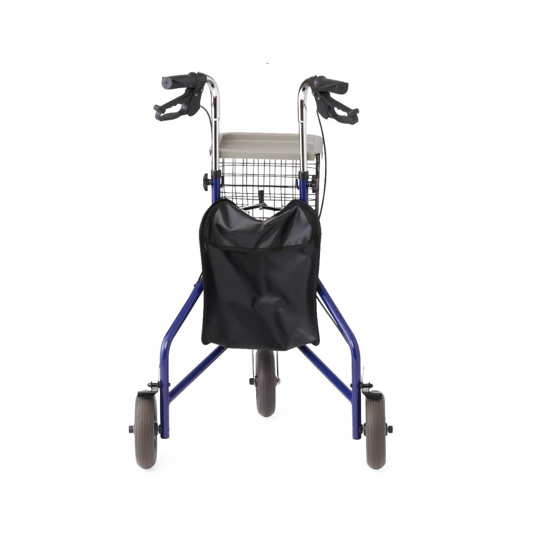 Medline 3-Wheel Steel Rollator Rolling Walker - primehubstore.shop Rollators