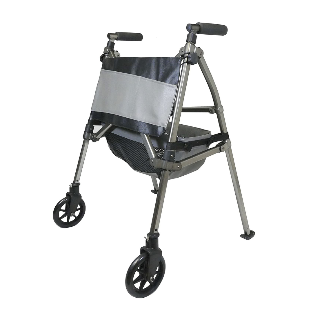 Signature Life Folding Elite Travel Rolling Walker with 2 Wheels - Weighs Only 8 lbs - primehubstore.shop walkers